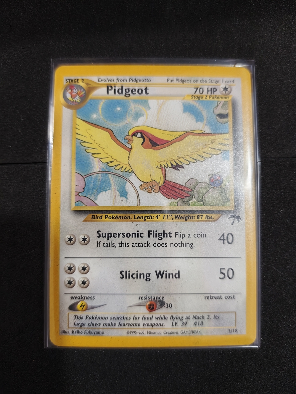 Pokemon Pidgeot Card - Yellow Border